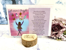 Load image into Gallery viewer, A woman’s juggle postcard