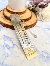 Load image into Gallery viewer, Book Lovers Club Ticket Bookmark – Stainless Steel Reading Bookmark with Book Charm