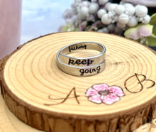 Load image into Gallery viewer, “Keep f***ing going” Adjustable Ring