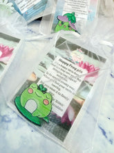 Load image into Gallery viewer, Happy Frog Acrylic Pin – Cute Frog Gift with Poem in Organza Bag
