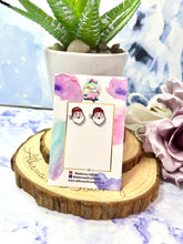 Load image into Gallery viewer, Sterling Silver Santa Face Studs