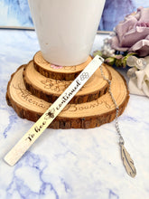 Load image into Gallery viewer, To Bee Continued Bookmark – Stainless Steel Bee Bookmark with Feather Charm