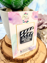 Load image into Gallery viewer, Lights Camera Action Enamel Pin – Film Clapperboard Pin Badge