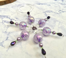 Load image into Gallery viewer, CLARA Beaded Snowflake Decoration