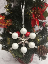 Load image into Gallery viewer, BETH Beaded Snowflake Decoration