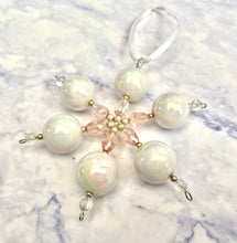 Load image into Gallery viewer, BETH Beaded Snowflake Decoration