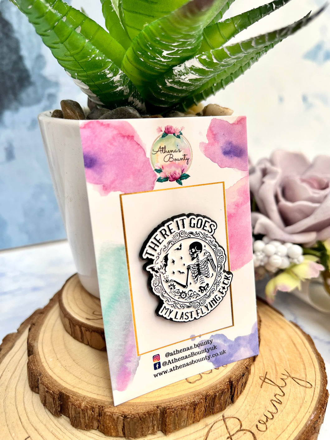 “There it goes my last flying f***” Enamel Pin