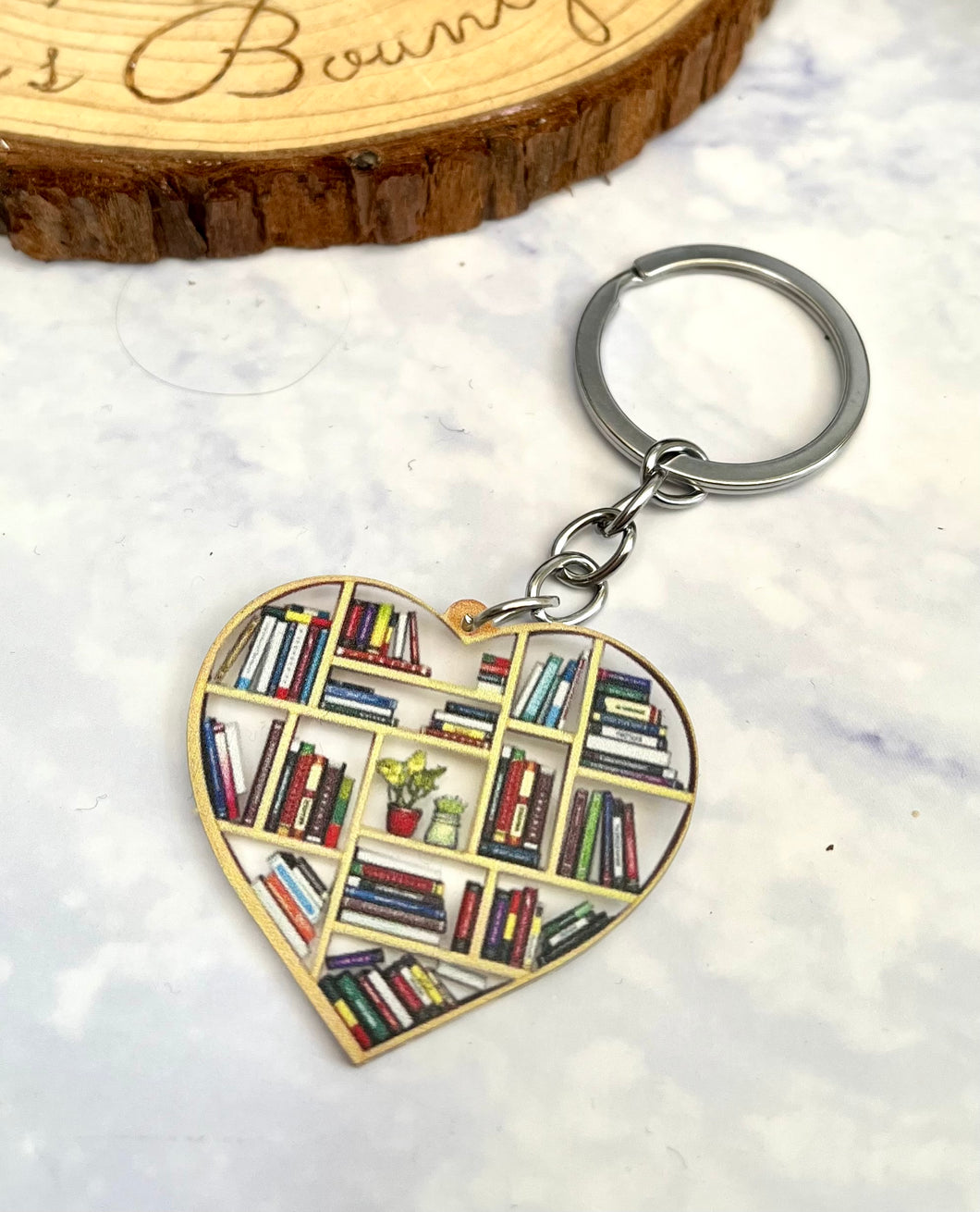 Heart Library Keyring