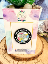 Load image into Gallery viewer, Daily Shit Show Survivors Club Enamel Pin – Funny Rainbow Pin Badge
