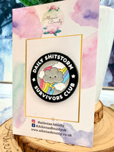 Load image into Gallery viewer, Daily Shit Show Survivors Club Enamel Pin – Funny Rainbow Pin Badge
