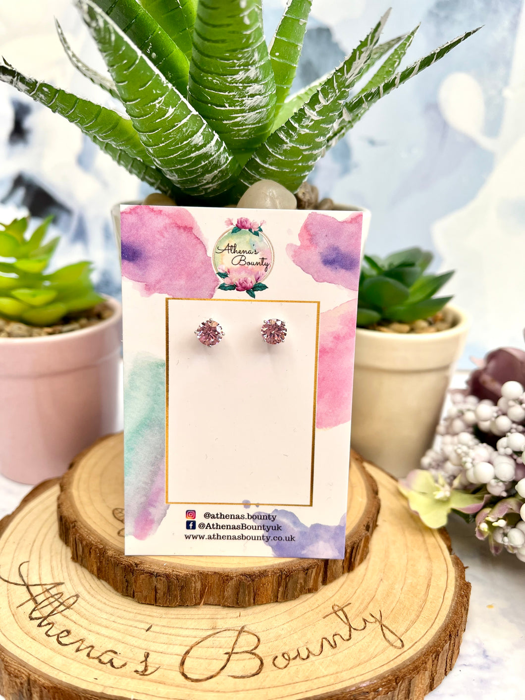 925. Pink Studs