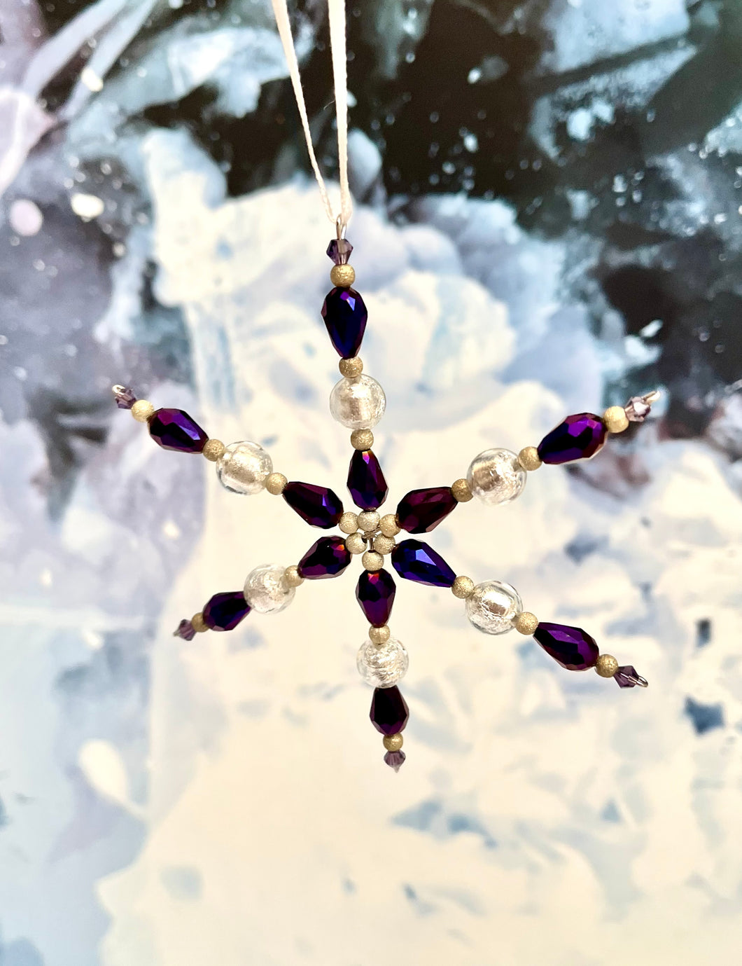 NATALIE Beaded Snowflake Decoration