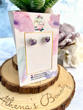 Load image into Gallery viewer, 925. Purple Heart Stud
