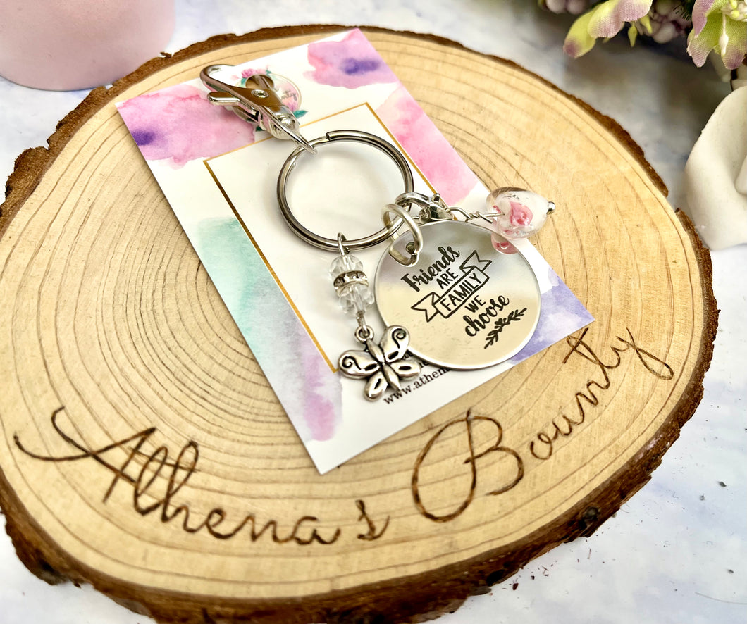 “Friends are family we choose” Keyring