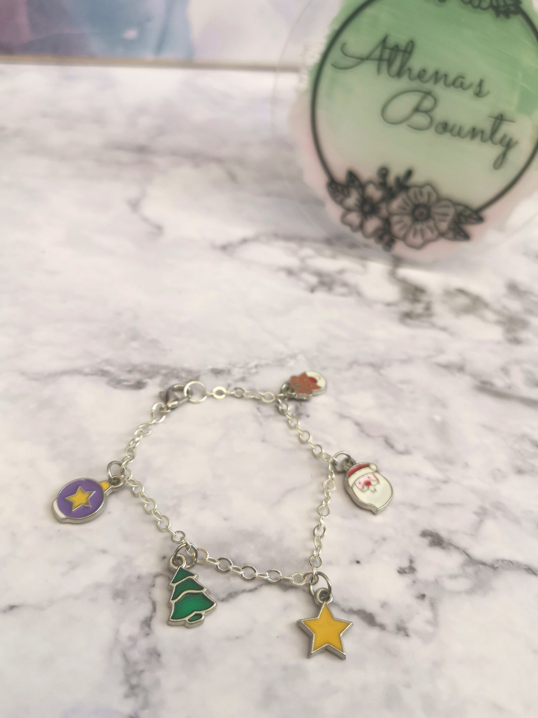 Christmas kids charm bracelets